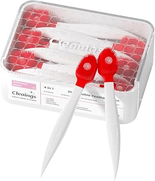 cleaings Mini Disposable Toothbrush Set with Toothpaste and Toothpick– Portable Travel Essentials for Women & Men, Ideal
