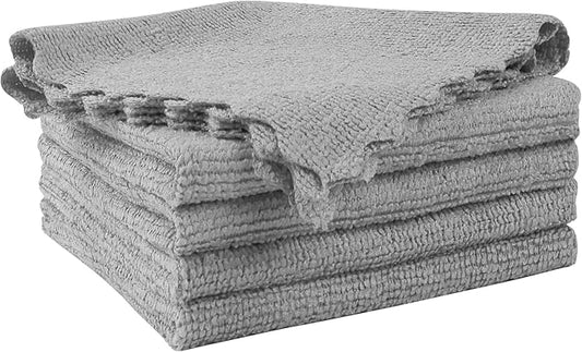 Orighty Microfiber Cleaning Cloth, 5 Pack Highly Absorbent Cleaning Rags, Household Cleaning Supplies, Reusable Lint Free Cloths Microfiber Rag for House, Kitchen, Car Care, 12x11 inch, Grey