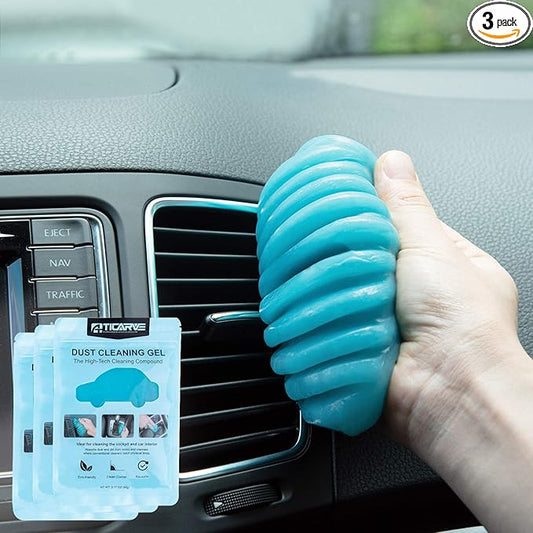 TICARVE 3 Pack Cleaning Gel for Car Detailing Putty Car Vent Cleaner Goo Cleaning Putty Gel Auto Detailing Tools Car Interior Cleaner Dust Cleaning Mud for Cars Dust Cleaner Slime Keyboard Cleaner