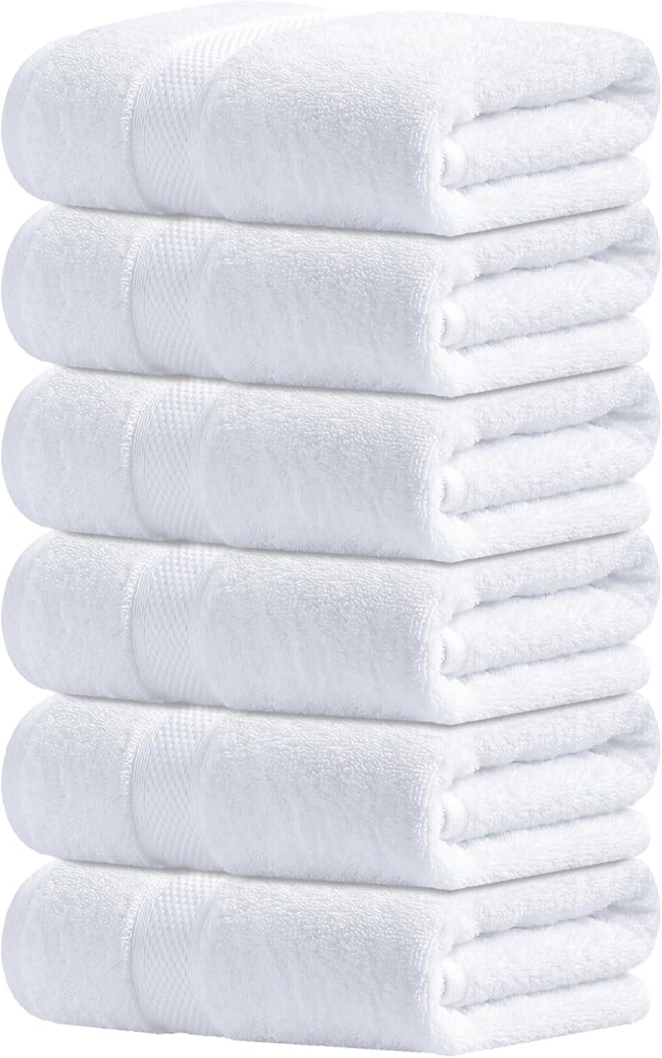 100% Cotton Hand Towels for Bathroom - Set of 6