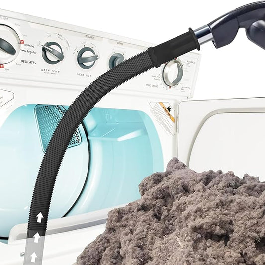Sealegend Upgrade Dryer Vent Cleaner Kit Vacuum Hose Attachment Compatible with Most Vacuum Cleaner, Quickly Lint Remover Cleaning Supplies, Black