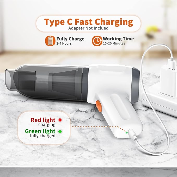 NICE BUDDY Cordless Vacuum Cleaner-Mini Air Duster, Portable Handheld Vacuum, 3 in1Dry Use for Car Keyboard,Dust Buster & Air Blower for Kitchen, 6500PA Suction,Inflate/Deflate Swim Ring