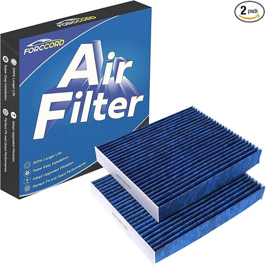 2-Pack HEPA Cabin Air Filter Fits for Bronco Sport Ford Escape Explorer Mustang Mach-E Lincoln 2020-2025 Activated Carbon Cabin Filter Replacement JX6Z19N619BA CF12772 Car Accessories