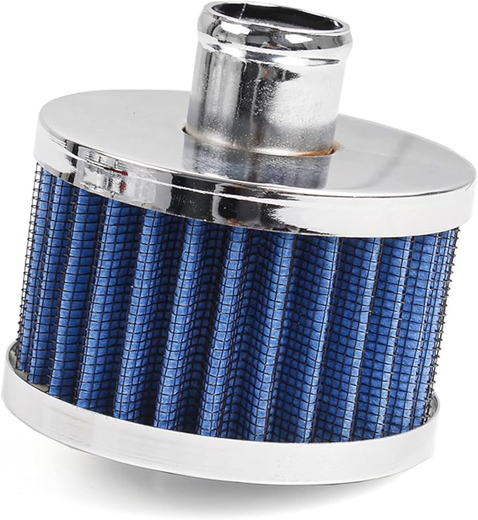 23mm Car Air Filter Universal Cold Air Intake Filter High Flow Vent Valve Cover Breather Filter (Blue)