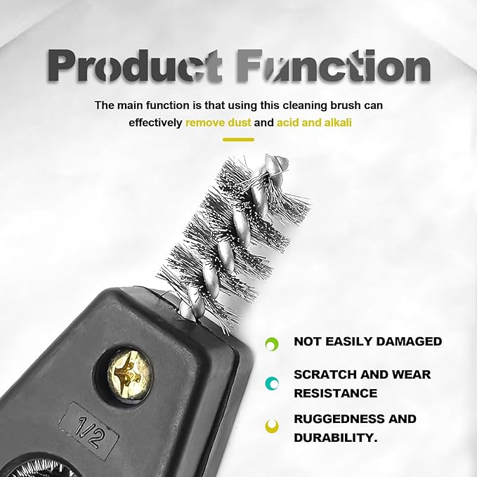 4 in 1 Car Battery Cleaning Brush,Anti-Corrosion Battery Terminals,Copper Pipes Cleaner Brush Tool,Universal for Automotive and Marine for Plumbing Installation Soldering Brazing