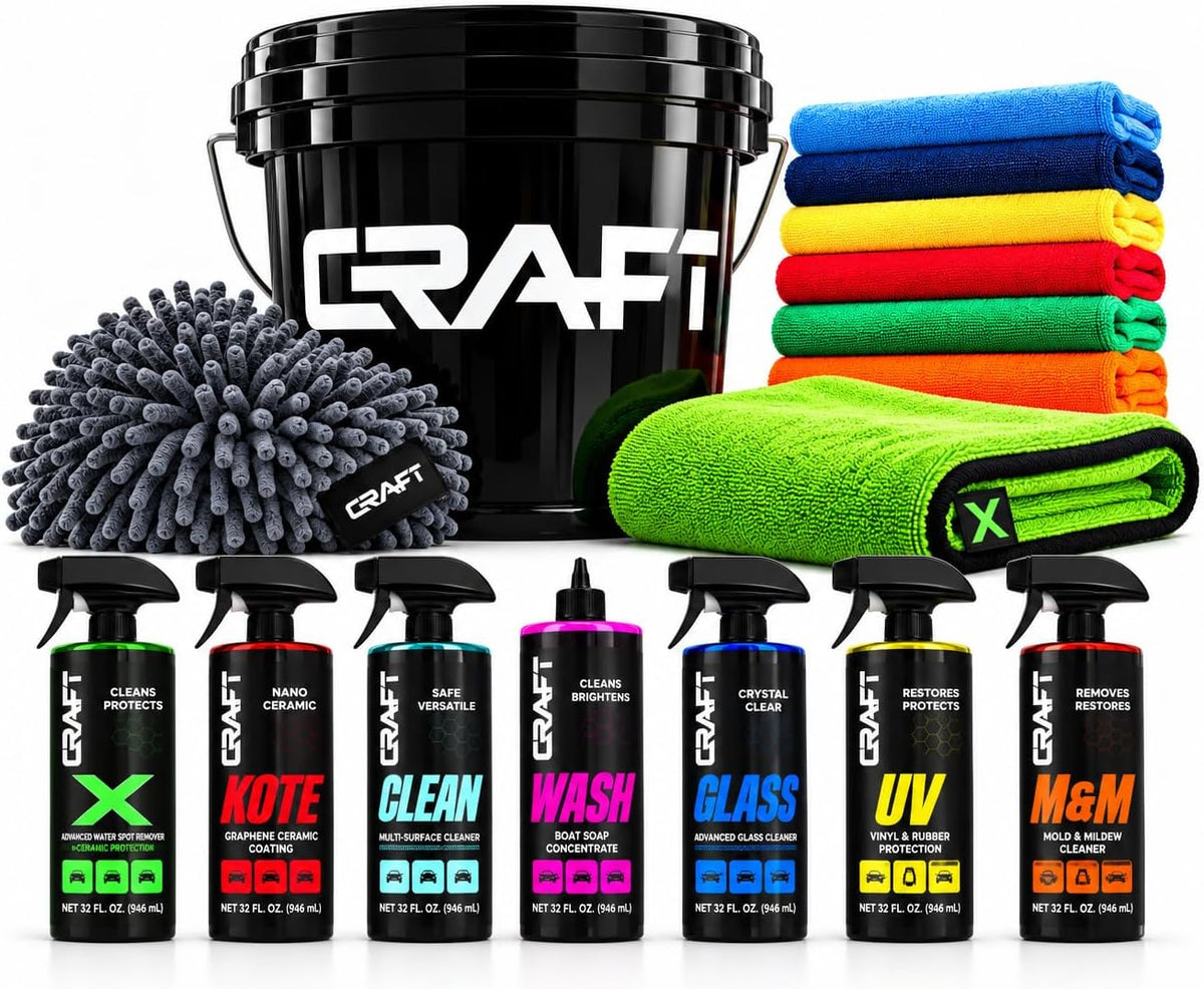 Complete Boat Cleaning Bucket Kit