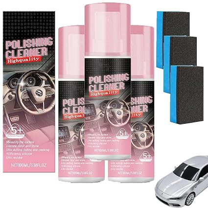 Interior Detailer Spray, Car Interior Polishing Cleaner Spray, Foam Interior Detailing Cleaner, Protectant for Automotiv