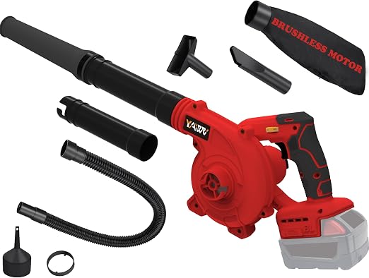 Cordless Leaf Blower for Milwaukee M18 Battery,Electric Jobsite Air Blower with Brushless Motor,6 Variable Speed Up to 1