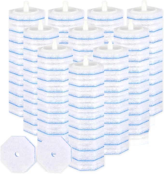 100 Count Disposable Toilet Wand Refills for Toilet Wand, 5X Cleaning Power Scrubber Refill, Replacement Heads for Toilet Cleaning, 360° Efficient Cleaning, No Falling Apart, Fresh Fragrance