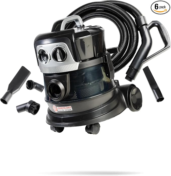 Adam's Polishes Cyclonic Vacuum Cleaner Premium Car Detailing Vacuum for Garage, Shop, Home | Powerful Suction, Lightwei