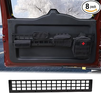 Car Tailgate Storage Rack Shelf Fit Toyot@a FJ Cruiser 2007-2024 Aluminum Car Back Door Panel Hanging Bag Organizer Hold