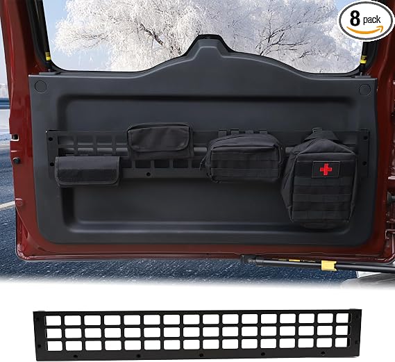Car Tailgate Storage Rack Shelf Fit Toyot@a FJ Cruiser 2007-2024 Aluminum Car Back Door Panel Hanging Bag Organizer Hold