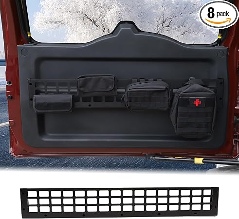 Car Tailgate Storage Rack Shelf Fit Toyot@a FJ Cruiser 2007-2024 Aluminum Car Back Door Panel Hanging Bag Organizer Hold
