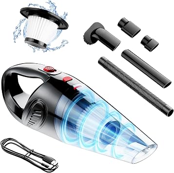 Powerful Hand Held Vacuum Cleaner - Small Handheld Vacuum for Car