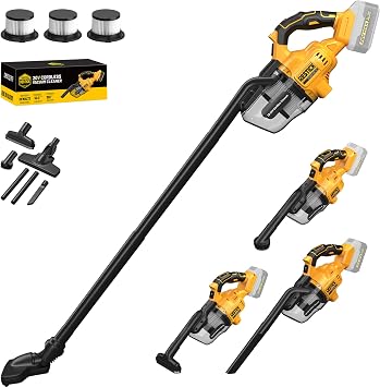 Handheld Vacuum Cordless for Dewalt 20V Battery (No Battery), 5-in-1 Car Vacuum with 50kPa Strong Suction, 350W Powerful