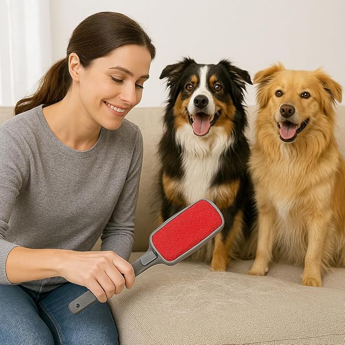 2-Sided Swivel Lint Brush Remover for Clothes, Pet Hair, and Furniture – Efficient Hair, Dust, and Lint Cleaner for Fabric, Upholstery, and Laundry by Dependable Industries