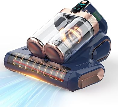 Bed Mattress Vacuum Cleaner Cordless 16Kpa Handheld Vacuum, Vacuum Cleaner with 253.7nm UV-C Light,HEPA Filter & Ultraso