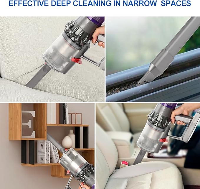 LANMU Crevice Tool Vacuum Attachments Compatible with Dyson V15 V12 V11 V10 V9 V8 V7 Gen5 Outsize Vacuum Cleaner, Narrow Nozzel Replacement Parts for Hard-to-Reach Space