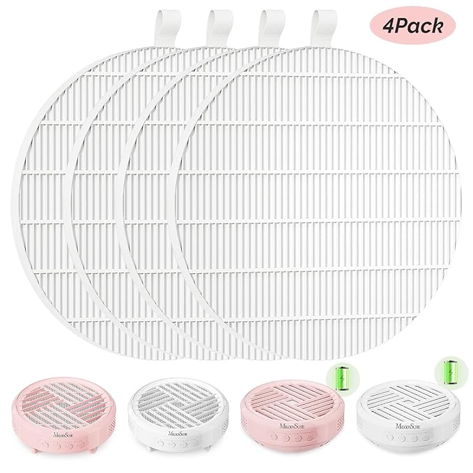 SProR Nail Dust Collector Replacement Filter, 4 Pack Reusable Dust Filter for MelodySusie Hpro/SProR Nail Dust Collector, Compatible Fine Filter for Efficient Nail Dust Collection