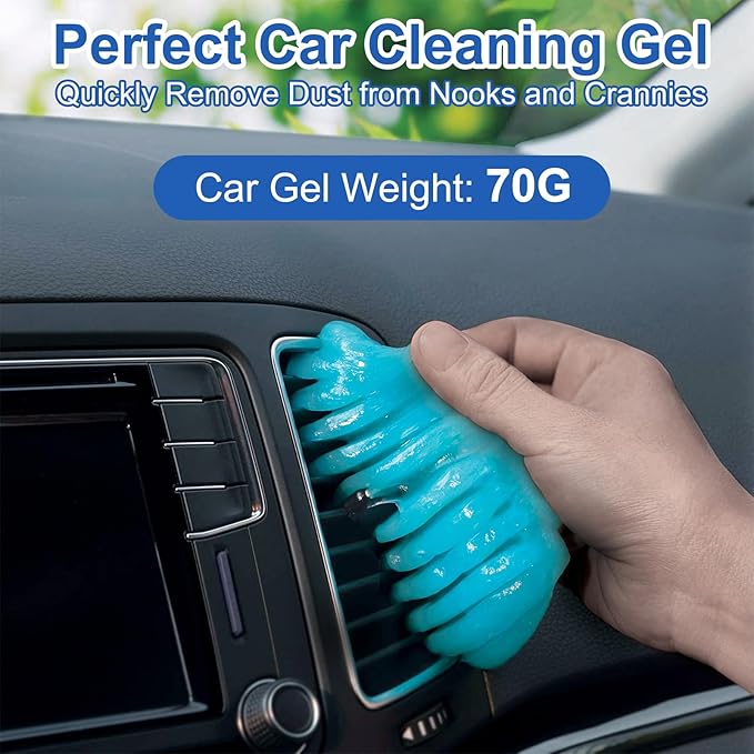 Car Interior Duster Detailing Brush Set Cleaning Gel Kit, Soft Microfiber Towels Dash Vent Dusting Car Slime Putty Detailing Brushes Accessories Tools for Car Decoration Auto Truck SUV RV