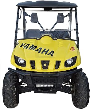 Clearly Tough's Full Folding Windshield | Fits the Yamaha Rhino | Scratch Resistant | Extremely Versatile | Premium Lexa