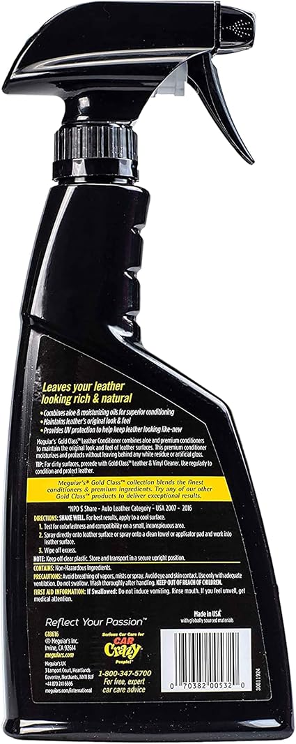Meguiar's Gold Class Leather Conditioner Spray, 16 Oz