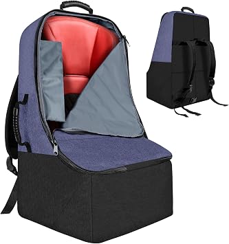 ZRRAJOY Padded Car Seat Travel Bag for Airplane, Heavy Duty Backpack for Air Travel, Water-Resistant Carrier with Should