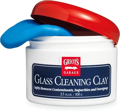 Griot's Garage Glass Cleaning Clay for Car Window, Windshield, Shower Door, Stone, Ceramic Tiles, Removes Oil, Tar, Grea
