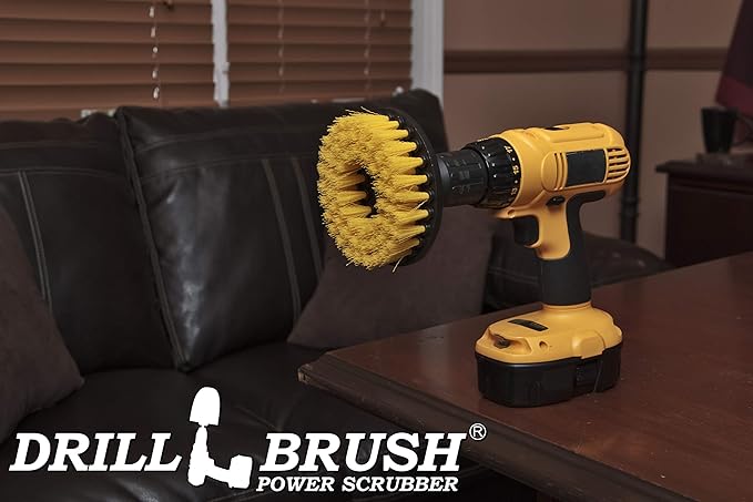 Drillbrush Bathroom Cleaning Drill Brush Attachment - Tile and Grout Cleaner Scrubber- Shower Cleaning Brush Attachment for Power Drill - Sink, Bathtub, Glass Door Spin Cleaner Brushes for Bathroom
