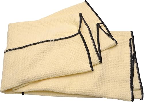 Eurow Microfiber Waffle Weave Drying Towel for Car Detailing, Ultra Absorbent with Hand Pockets, Lint-Free, Scratch-Free