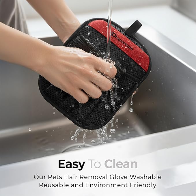 Pet Hair Remover Glove (2 Pack) – Reusable Electrostatic Pet Hair Removal Mitt for Couch, Carpet, Car Seat & Laundry – Cat & Dog Fur Cleaning Tool for Furniture