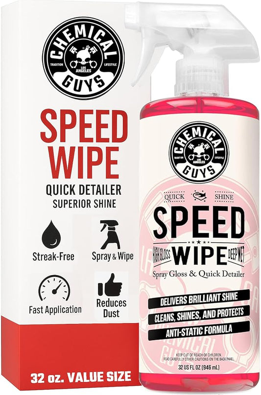 Chemical Guys Speed Wipe Quick Detailer, Safe for Cars, Trucks, SUVs, Motorcycles, RVs & More, Extra Large 32 fl oz, Cherry Scent