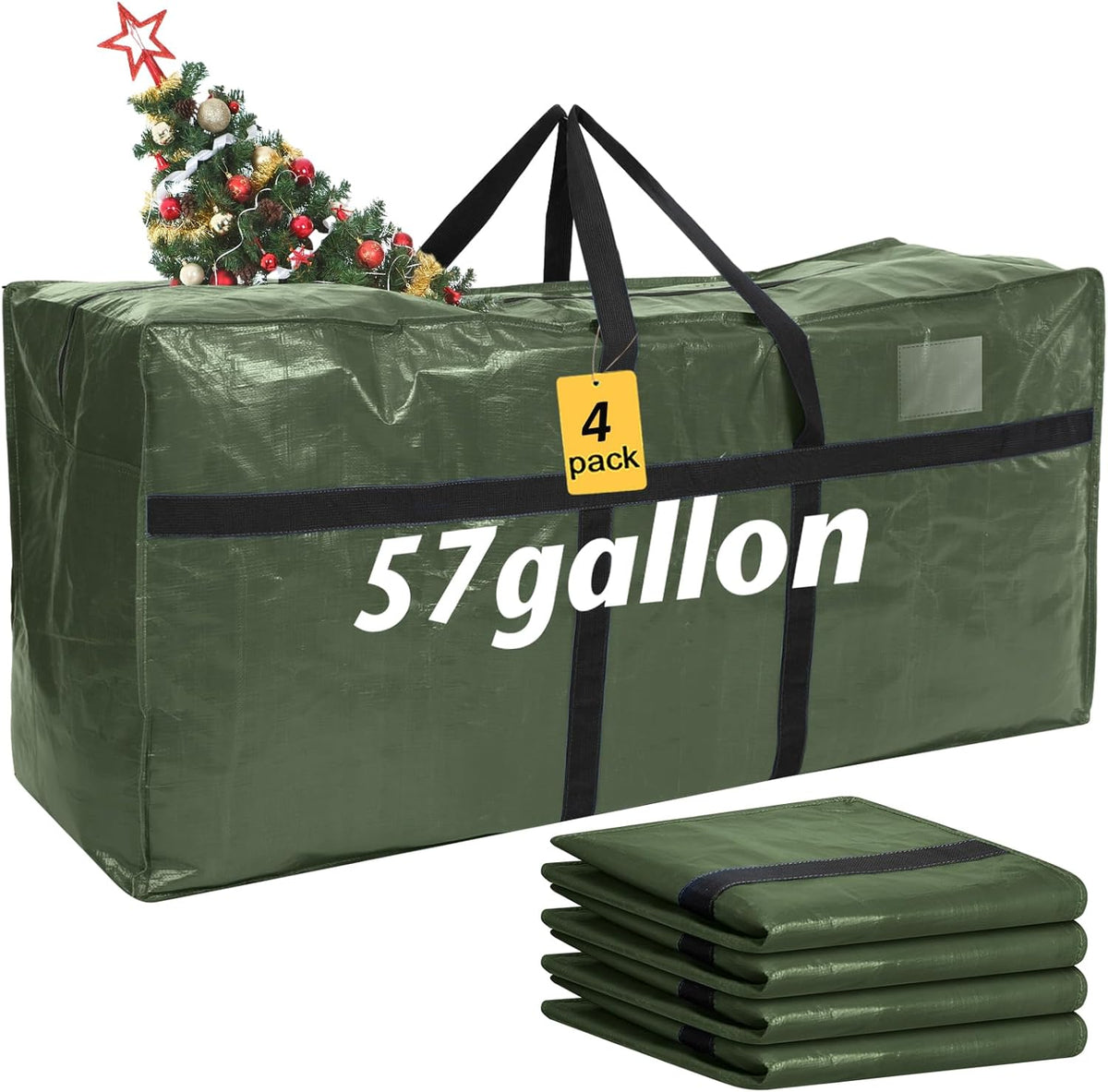 4 Pcs 57 Gallon Extra Large Moving Bags XXL Heavy Duty Storage Bags
