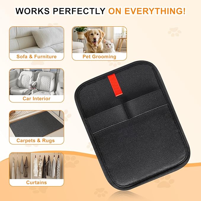 Pet Hair Removal Glove,Reusable Electrostatic Pet Hair Remover Glove,Washable Grooming Tool for Cats, Dogs, Furniture, Car Seats, & Carpets(2 Piece)