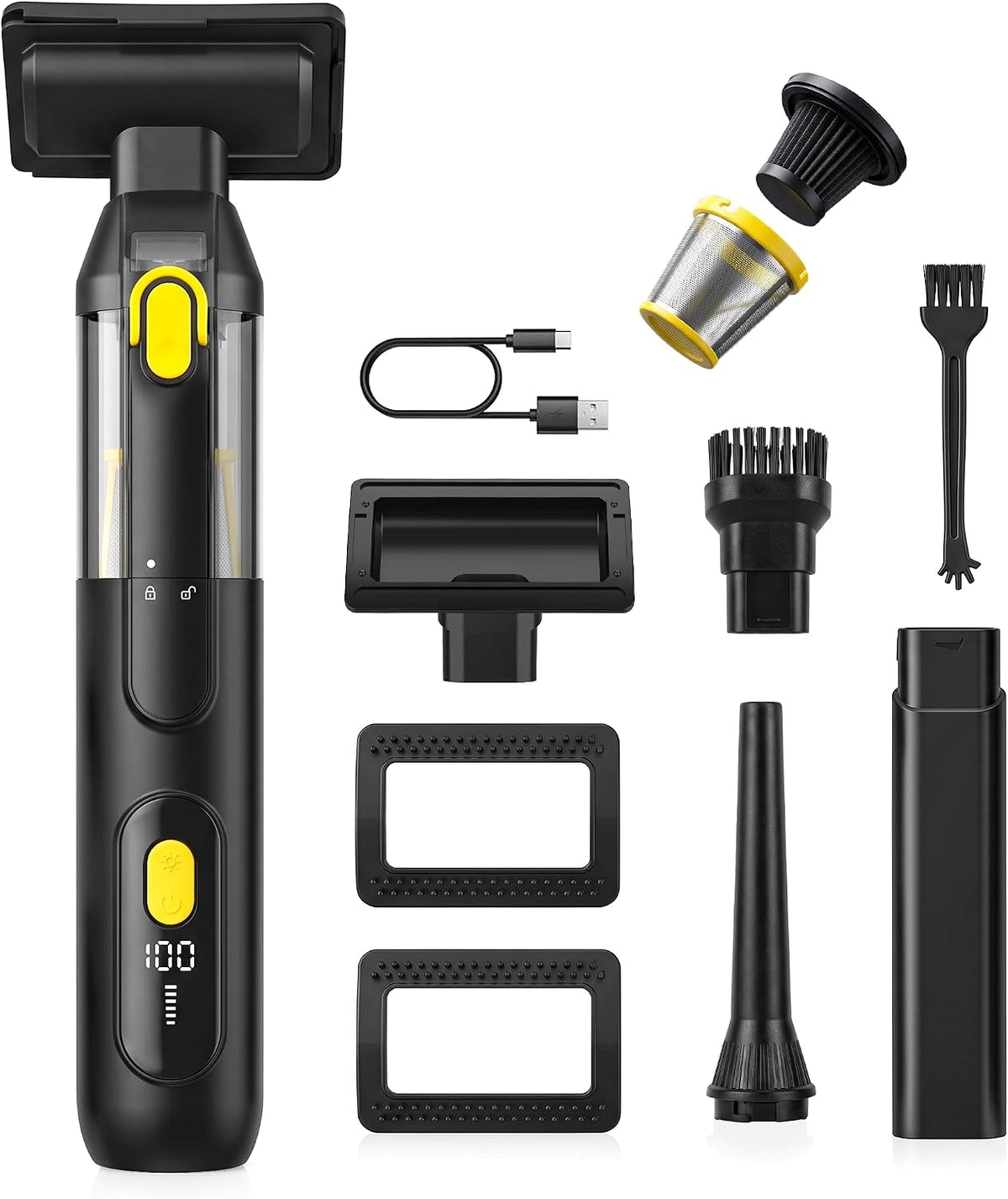 Handheld Vacuum Cleaner 20000PA High Power, 4-in-1 Mini Car Vacuum