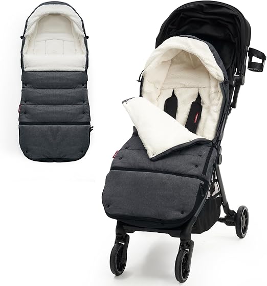 Momcozy Universal Stroller Footmuff, Plush Weatherproof Bunting Bag