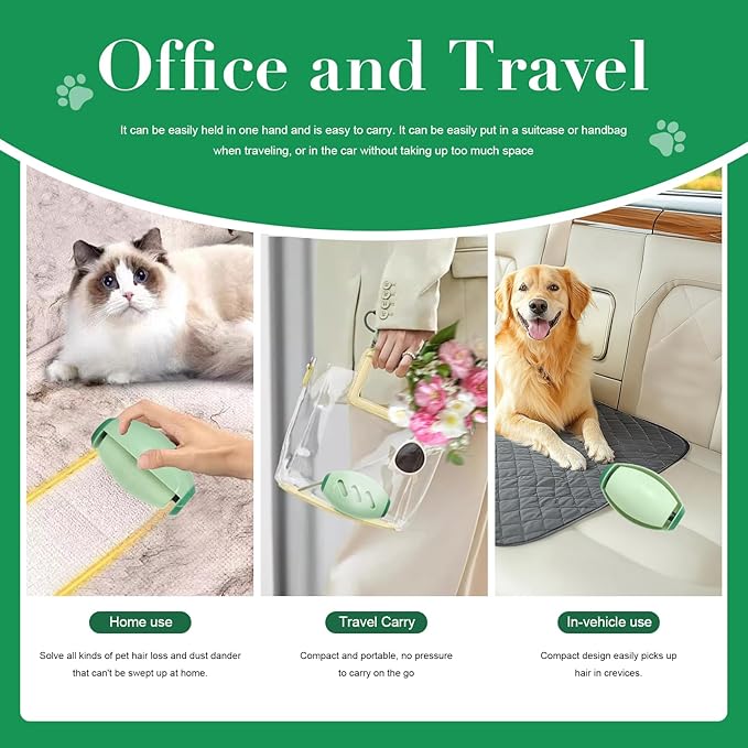 Reusable Washable Gel Lint Roller for Pet Hair, Extra Sticky Lint Remover for Clothes, Furniture, Car Seats, Portable Travel Size, Strong Adhesive, Fabric Safe
