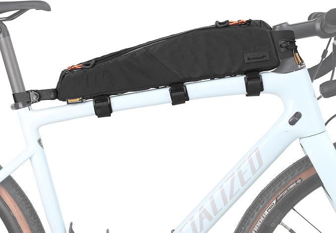 Rhinowalk Bike Top Tube Bag Bicycle Front Frame Bag Waterproof Bike Bag 2.1L with Dual Side Mesh Pockets for MTB Road Bi