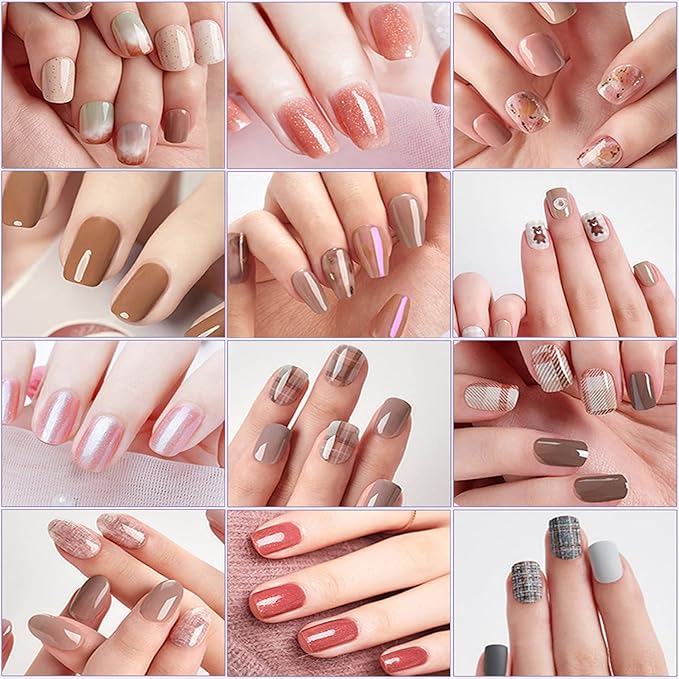 11PCS Nail Art Brush Set with Nail Dust Brush, Double-Ended Silicone Nail Art Tools for Acrylic Nails, Carving, Painting, Line Drawing, DIY Salon Manicure
