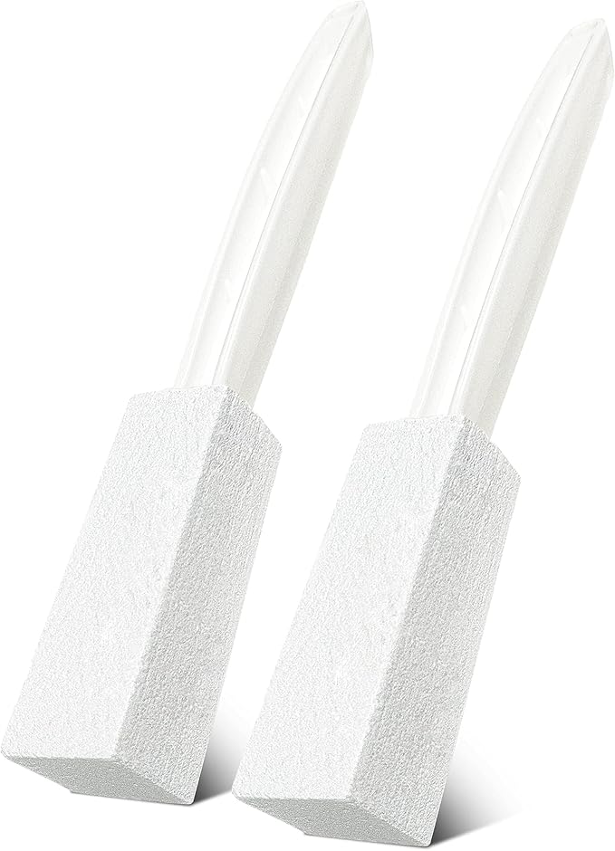 Kadden 2 Pack Toilet Cleaner Hard Water Build up Remover with Ergonomic Handle, Pumice Stone Cleanning Tool Stain Hard Water Ring Cleaner for Toilet, Pool, Bathroom, Sink