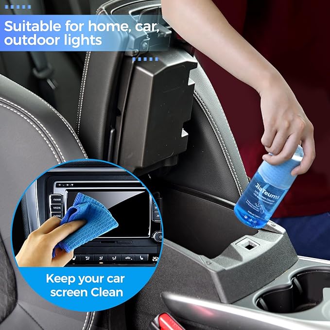 Car Screen Cleaner, Laptop Spray with Microfiber Cloth for LCD LED Electronic Device Monitor Glasses (200ml*2)