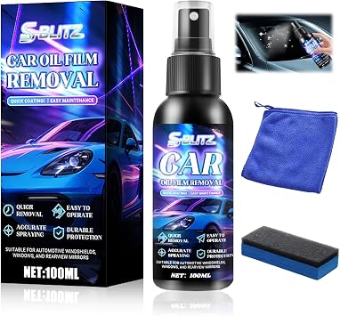 Windshield Cleaner Spray, Car Oil Film Removal Spray, 100ml, Scratch Free