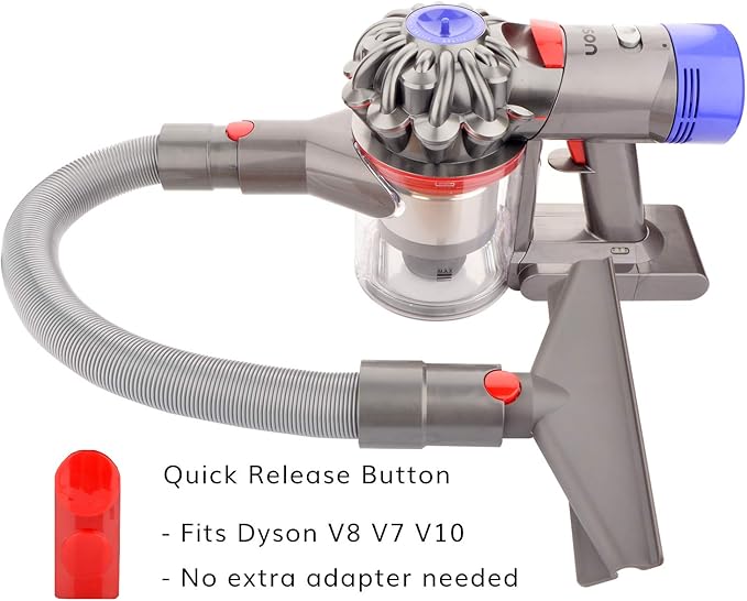Fullclean Mattress Tool and Extension Flexible Hose Kit Compatible with Dyson Gen 5 V15 V15s V12 V11 V10 V9 V7 V8 Absolute Detect Torque Drive Cyclone Cordless Handheld Vacuum Cleaner