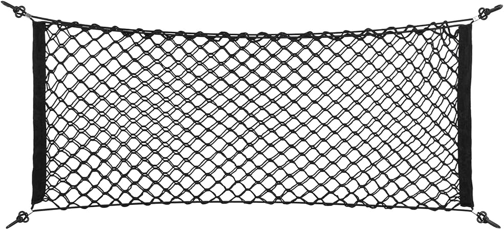 90x40cm Car Rear Storage Bag,Adjustable Elastic Duty Cargo Net Car Trunk Net Car Rear Storage Bag Nylon Car Trunk Rear C