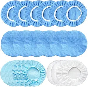 IOSUA 7-8 Inch Buffing Pads 22 Pieces Buffer Pads Car Polisher Bonnet Cover for Orbital Polisher Microfiber