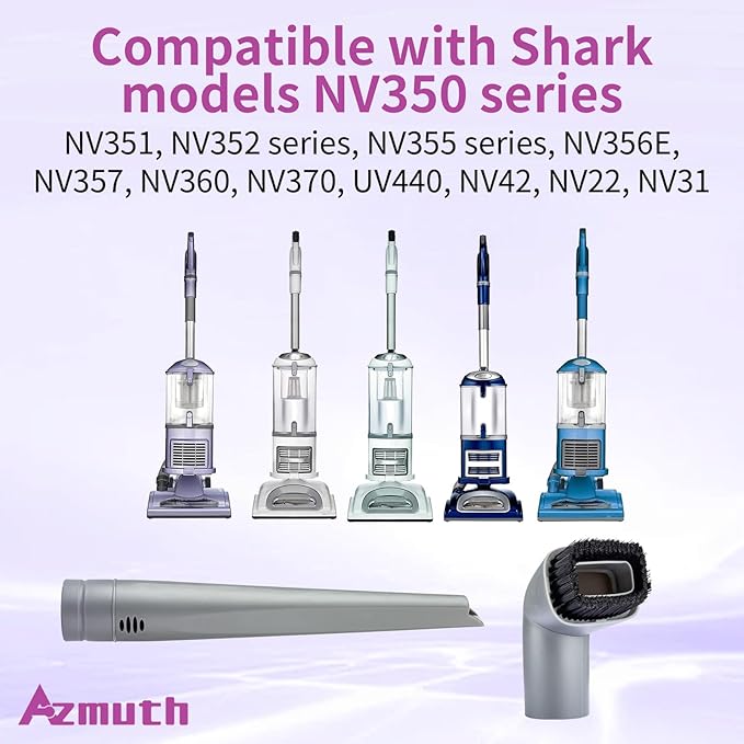 2 Pack for Shark Crevice Tool and Vacuum Dust Brush for Shark Navigator Lift-Away Vacuum Cleaner NV350, NV352, NV355, NV356E, NV370, UV440, UV440CCO, Part Number 112FFJ, 122FFJ