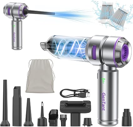 Car Vacuum Portable Cordless, 18000PA Portable Vacuum Cordless, High Power Air Duster with Brushless Motor, Type-C Charg