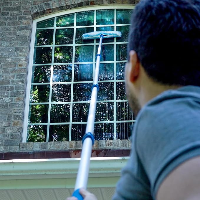 Unger Professional Connect & Clean 3’-6’ Aluminum Telescopic Extension Pole with Locking Cone & Quick-Flip Clamp – Compatible with Cleaning Tool Attachments, Window Cleaning & Dusting Tool (Pack of 2)