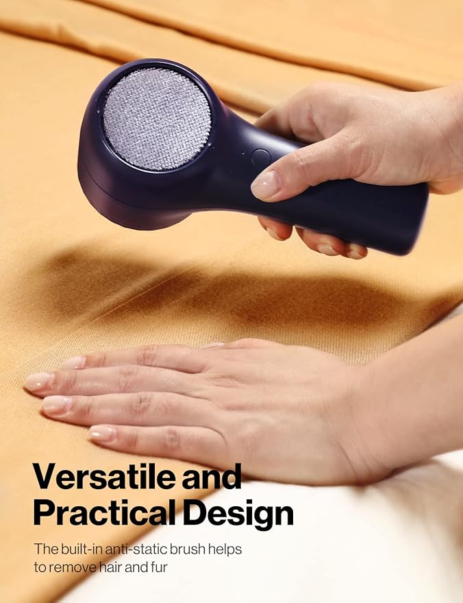VASSON Fabric Shaver, Sweater Shavers to Remove Pilling, High-Perf Defuzzer, Rechargeable Electric Lint Shaver for Fuzz and Lint Balls from Clothing, Upholstery, Bedding (Blue)