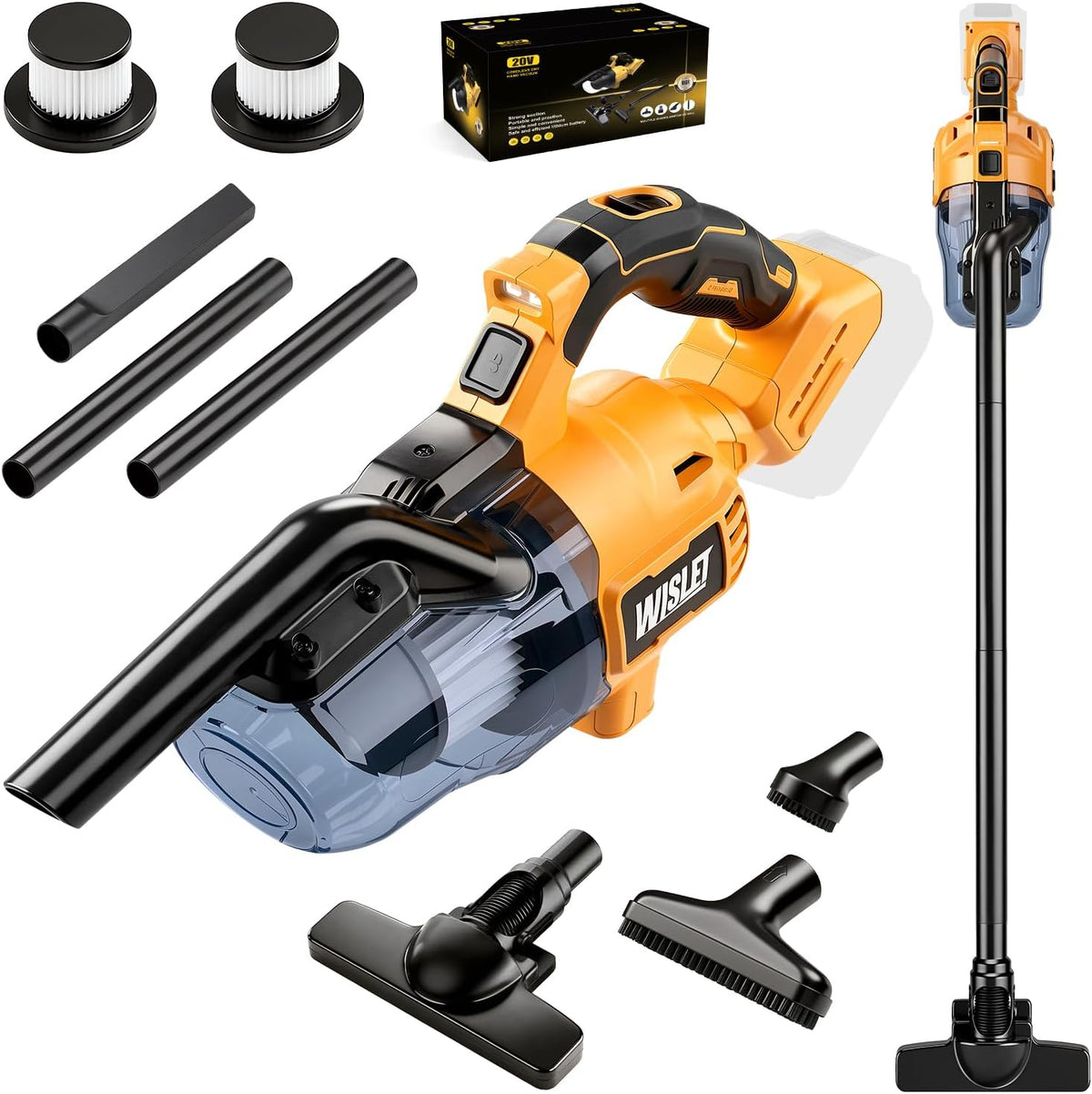 Cordless Handheld Vacuum Cleaner Compatible with DeWalt 20V Battery